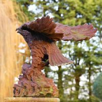 View of the Back of the "Aquilae" Cast Iron Eagle Sculpture View of the Back of the "Aquilae" Cast Iron Eagle Sculpture