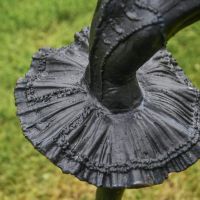 Close up of Tutu on Black Cast Iron Ballet Dancer 