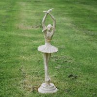 Rear view of Rustic Cream Ballet Dancer Sculpture Rear view of Rustic Cream Ballet Dancer Sculpture