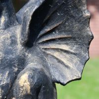 Close up of wing detailing on Gargoyle Sculpture 