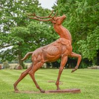 Cast Iron Stag Sculpture
