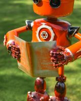 Close up of Orange Robot newspaper Close up of Orange Robot newspaper