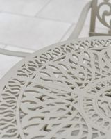 Ornate Pattern on Oval Garden Table Ornate Pattern on Oval Garden Table