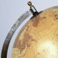 Close-up of the Detail on the Globe Close-up of the Detail on the Globe