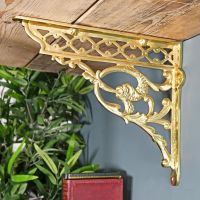 Ornate Brass Serpent Design Shelf Bracket