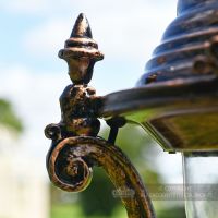 Ornate Finial On Glass Lamp Post Top