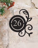 Personalised floral house number sign