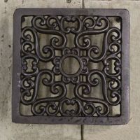 Square Heart Design Cast Iron Air Brick