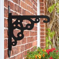Ornate Heavy Duty Iron Hanging Basket Bracket 