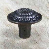 Round Ornate Iron Cabinet Knob