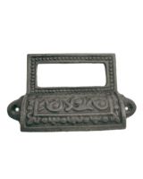 Ornate Drawer Pull With Label Holder Created From Iron Ornate Drawer Pull With Label Holder Created From Iron