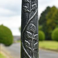 Ornate Lamp Post Column Floral Detail