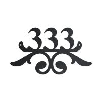 Traditional Iron Ornate Number Sign in Black Traditional Iron Ornate Number Sign in Black