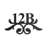 Traditional Iron Ornate Number Sign in Steel Traditional Iron Ornate Number Sign in Steel