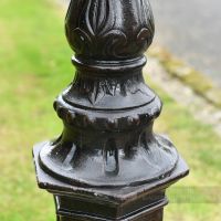 Ornate Patterning on antique brown lamp post Ornate Patterning on antique brown lamp post