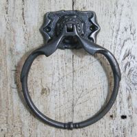 Ornate Ring Towel Rail in a Natural Metal Finish