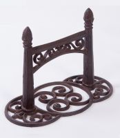 Rustic Cast Iron Scroll Design Boot Scraper