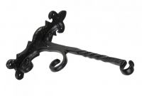 Ornate Twisted Iron Flower Basket Bracket Ornate Twisted Iron Flower Basket Bracket