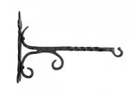 Ornate Twisted Iron Flower Basket Bracket Ornate Twisted Iron Flower Basket Bracket
