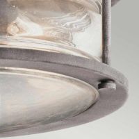 Close-Up of Outdoor Bantam Bay Ceiling Flush Light
