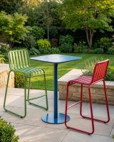 Outdoor Colourful Bar Stool Set digital illustration