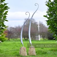 Pair of Fern Sculpture Created From Steel