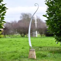 Side View of the Large Fern Sculpture Created From Steel