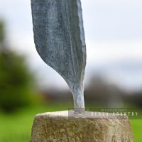 Close-up of of the Rustic Steel Finish