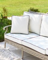 Close up of sofas throw cushions.