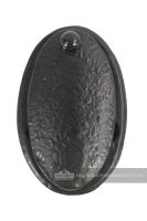 Oval Black Iron Covered Escutcheon Oval Black Iron Covered Escutcheon