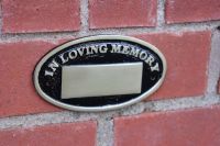 Polished Brass Oval Bench Memorial Plaque