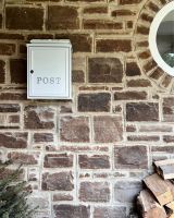 Wall Mounted Post Box On Stone Wall Wall Mounted Post Box On Stone Wall
