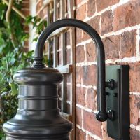 Close-up of the Swan Neck Top Fixed Bracket on the Wall Light Close-up of the Swan Neck Top Fixed Bracket on the Wall Light