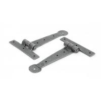 Pair of 6 Inch Pewter Tee Hinges