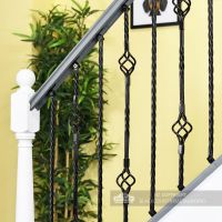 Set of 2 Grosvenor Rope Twist Iron Stair Spindles - Pattern 1