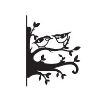 Close-Up of Pair of Nuthatches Steel Hanging Basket Bracket