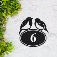 Pair Of Robins House Number Sign Pair Of Robins House Number Sign