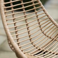 Close-up of the Scooped Polyethylene "Bamboo" on the Back Dining Chair Close-up of the Scooped Polyethylene "Bamboo" on the Back Dining Chair