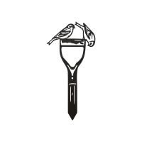 Close-Up of Pair of Siskins Sheet Steel Silhouette in Black Finish Close-Up of Pair of Siskins Sheet Steel Silhouette in Black Finish