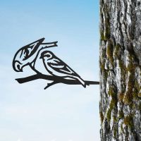 Pair of Siskins Steel Tree Spike - Black in Situ