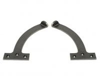 Close-Up of Pair of Steel Pewter 7" Window Stays - 180mm