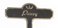 Pansy Brass Garden Plant Marker