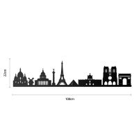 Paris Skyline Wall Art Dimensions 