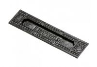 Patterened Black Iron Letter Plate Patterened Black Iron Letter Plate