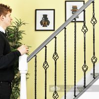 Set of 4 "Grosvenor" Rope Twist Stair Spindles - Pattern 3 Scale
