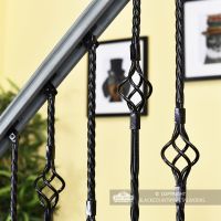 Close-up of the Baskets on the Stair Spindles Close-up of the Baskets on the Stair Spindles