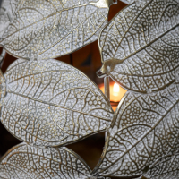 Close-up of the Leaf Design on the Pear Candle Holder