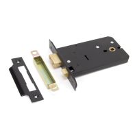 "Sesille" Oak & Antique Pewter 5 Lever Rim Lock and Knob Set internals