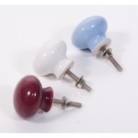 Ceramic Cabinet Knobs with Bolt and Nut Backs Ceramic Cabinet Knobs with Bolt and Nut Backs