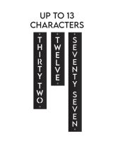 Personalisation options on black vertical house signs Personalisation options on black vertical house signs